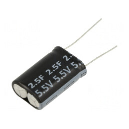 Supercondensator THT 2.5F 5.5V 17x25x8.5mm | Electronic-mag.ro | Componente Electronice