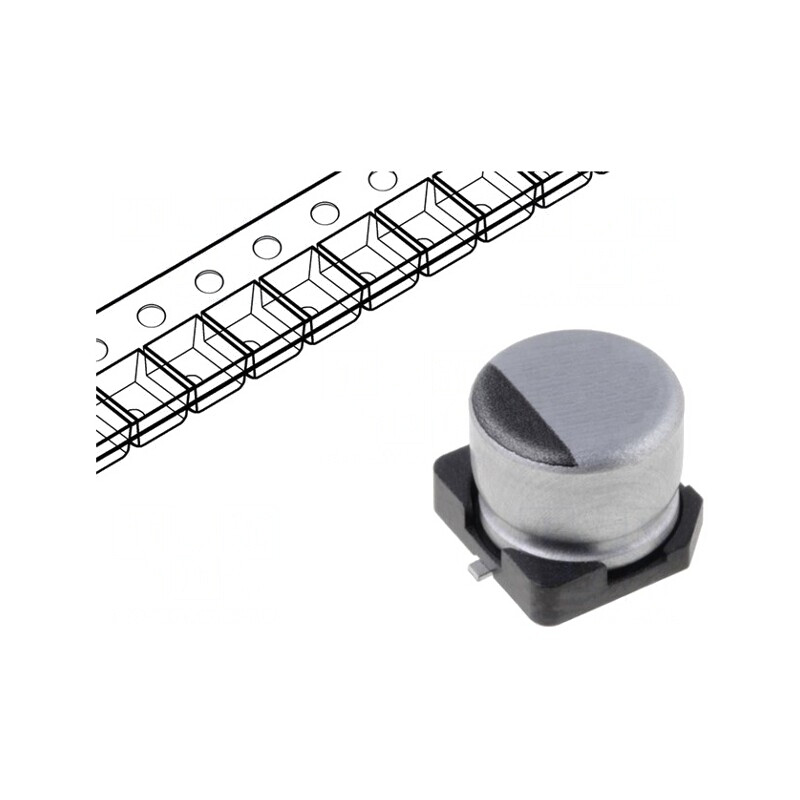 Condensator Electrolitic SMD 100uF 100VDC | Electronic-mag.ro | Componente Electronice Condensator Electrolitic SMD 100uF 100VDC | Electronic-mag.ro | Componente Electronice