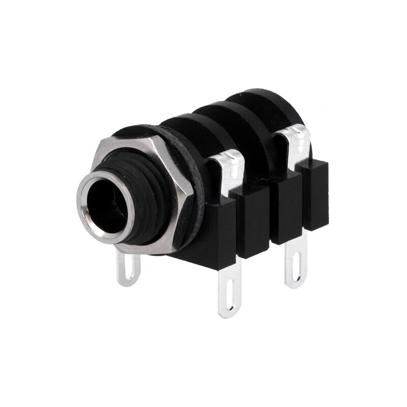 Soclu Jack 6,3mm Mono 2 Pini 90° Lipire | Electronic-mag.ro | Componente Electronice