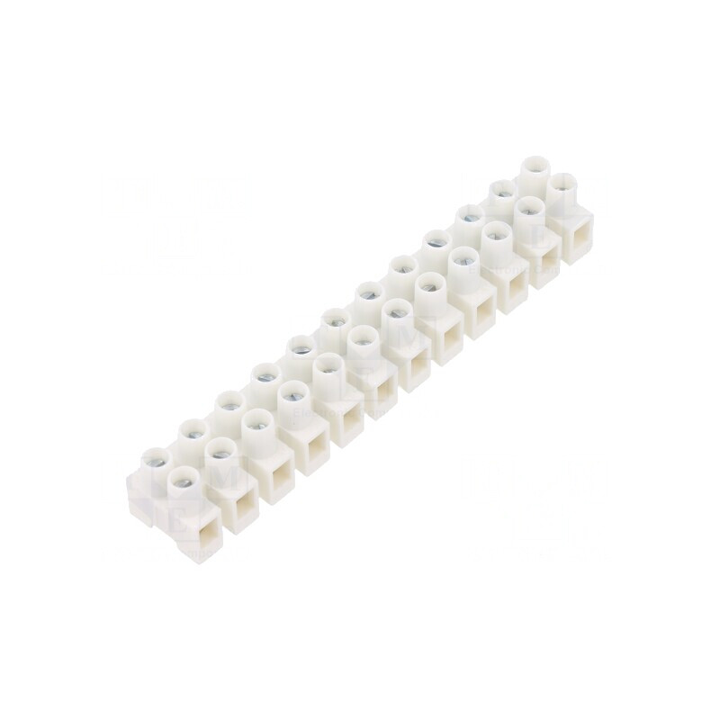 Regletă de Conexiuni cu Șurub 2,5mm2 400V 12 Piste | Electronic-mag.ro | Componente Electronice