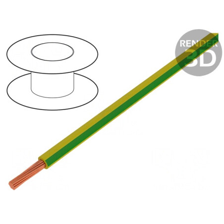 Cablu electric litat 2,5mm2 PVC galben-verde 100m | Electronic-mag.ro | Componente Electronice