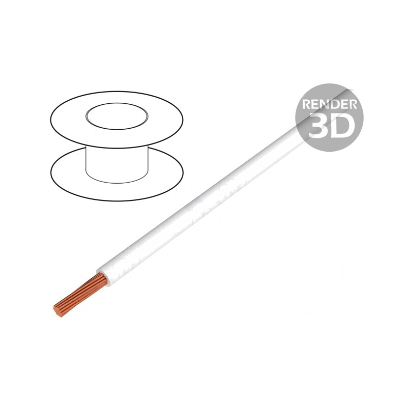 Cablu Electric Alb 2,5mm2 100m PVC 450/750V | Electronic-mag.ro | Componente Electronice