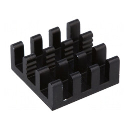 Radiator Aluminiu Negru 14x14x6mm | Electronic-mag.ro | Componente Electronice