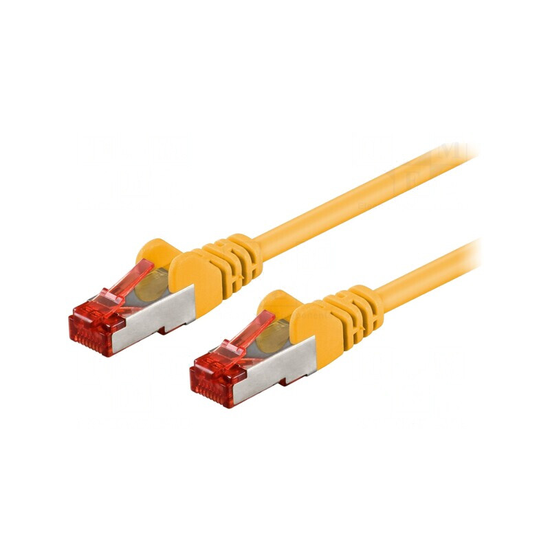 Patch cord galben S/FTP Cat6 0,25m | Electronic-mag.ro | Componente Electronice