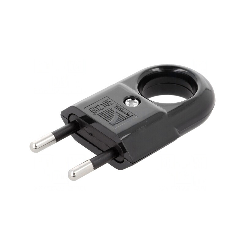Conector Alimentare AC Tată 2P 250V 10A Plat | Electronic-mag.ro | Componente Electronice