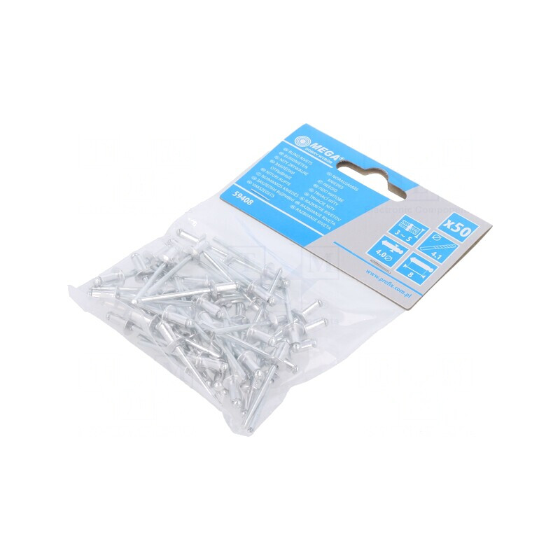 Dibluri Aluminiu 4mm x 8mm - 50 buc. | Electronic-mag.ro | Componente Electronice