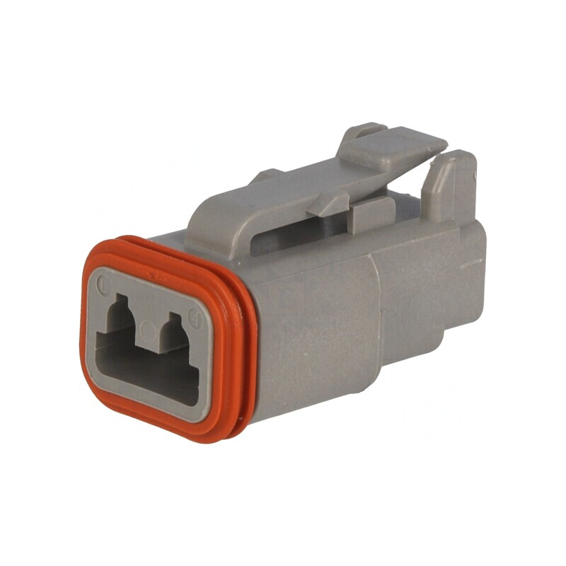 Conector cablu-cablu DT mamă 2 pini gri IP68 | Electronic-mag.ro | Componente Electronice