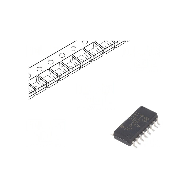 Optocuplor SMD 3,75kV 80V SO16 50mA | Electronic-mag.ro | Componente Electronice