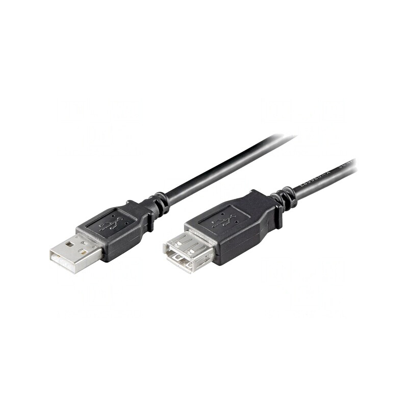 Cablu USB 2.0 A-A 0,6m Negru PVC | Electronic-mag.ro | Componente Electronice