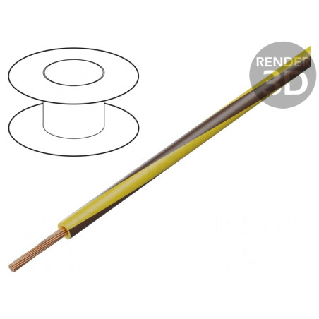 Cablu Electric PVC Galben-Maro 1.5mm² 300V/500V | Electronic-mag.ro | Componente Electronice