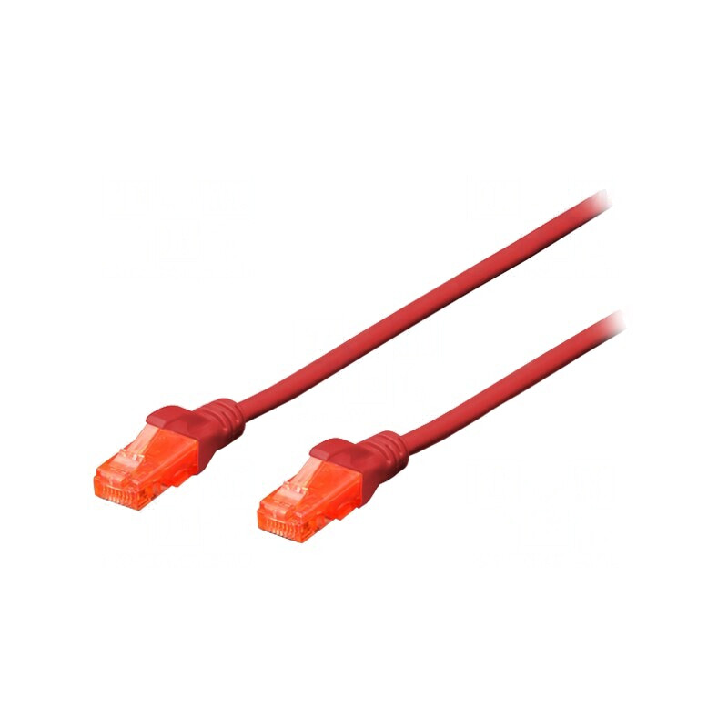 Patch Cord UTP Cat6 Roșu 0.5m | Electronic-mag.ro | Componente Electronice