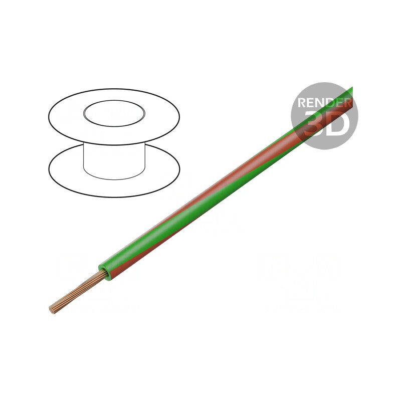 Cablu Electric 1.5mm2 PVC Verde-Roșu 300V/500V | Electronic-mag.ro | Componente Electronice