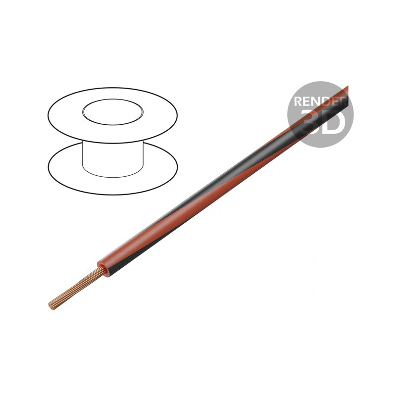 Cablu Electric 1.5mm2 PVC Roșu-Negru 300V/500V | Electronic-mag.ro | Componente Electronice
