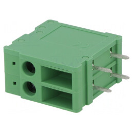 Regletă Conexiuni PCB 90° 6,35mm 2 Piste 4mm² | Electronic-mag.ro | Componente Electronice