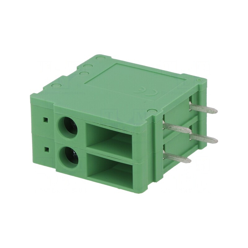 Regletă Conexiuni PCB 90° 6,35mm 2 Piste 4mm² | Electronic-mag.ro | Componente Electronice