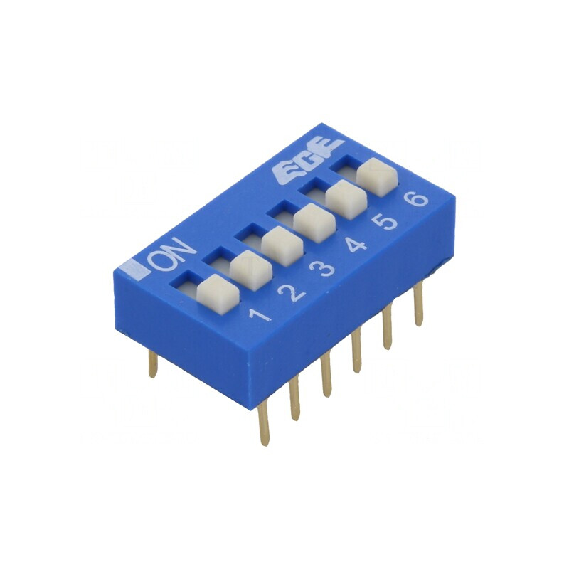 Comutator DIP-SWITCH 6 Secțiuni ON-OFF 24VDC | Electronic-mag.ro | Componente Electronice