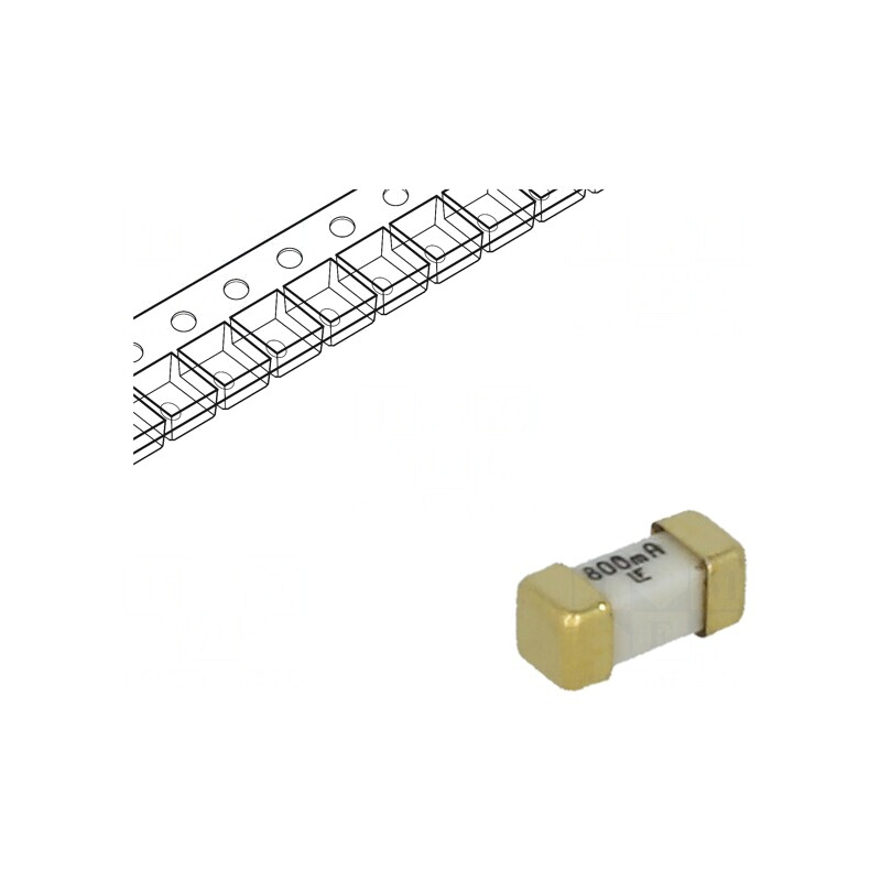 Siguranță Ultra-Rapidă 800mA 125VAC 125VDC SMD | Electronic-mag.ro | Componente Electronice