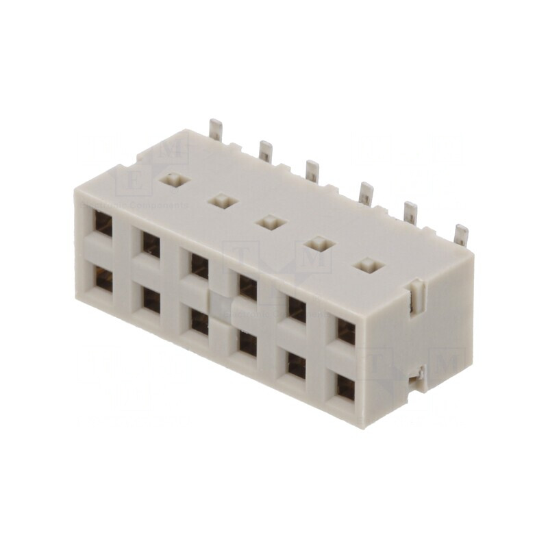 Soclu PCB-PCB 12-PIN 2,54mm Aurit Vertical SMT | Electronic-mag.ro | Componente Electronice