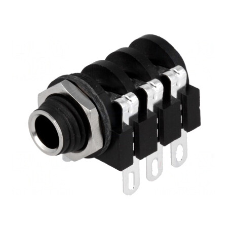 Soclu Jack 6,3mm Mamă Stereo cu Întrerupător Dublu | Electronic-mag.ro | Componente Electronice