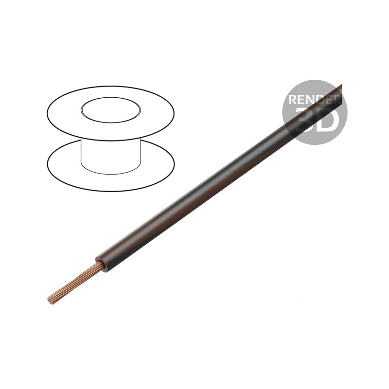 Cablu Electric PVC 1.5mm2 Maro-Negru 300V/500V | Electronic-mag.ro | Componente Electronice