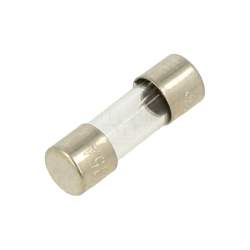 Siguranță 15A 250V Sticlă 5x15mm | Electronic-mag.ro | Componente Electronice