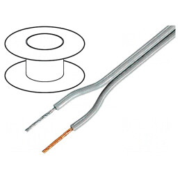 Cablu Difuzor 2x0.75mm OFC Gri PVC | Electronic-mag.ro | Componente Electronice