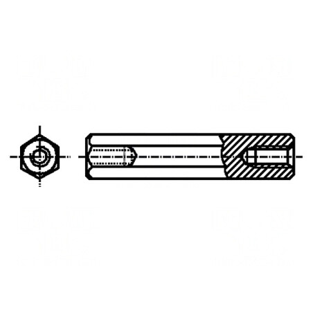 Piuliță Distanțieră Hexagonală 80mm M6 | Electronic-mag.ro | Componente Electronice