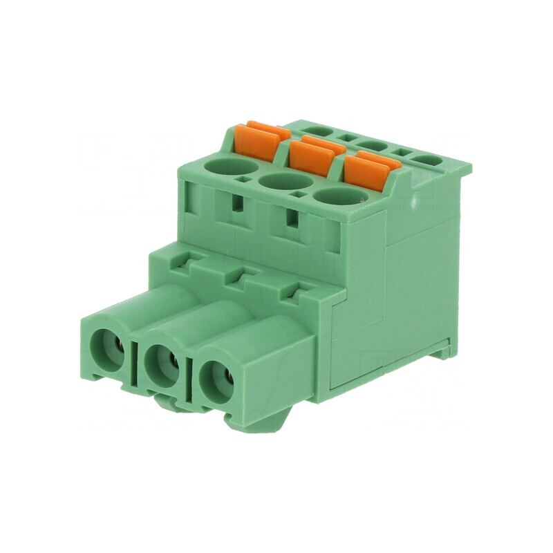 Regletă de conexiuni deconectabilă 5,08mm 3 piste mufă mamă | Electronic-mag.ro | Componente Electronice