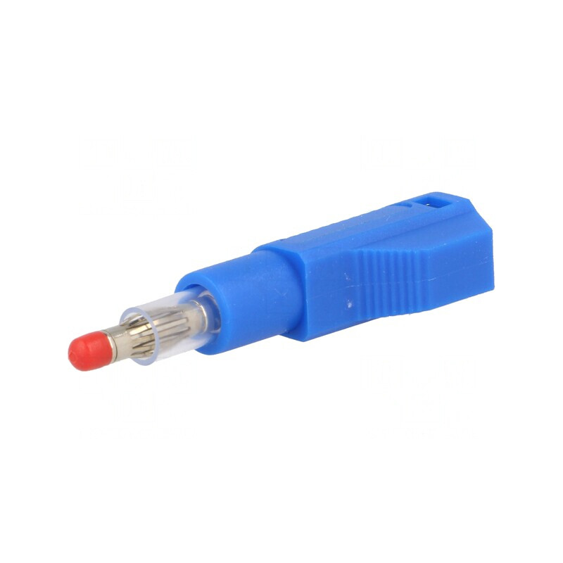 Mufă Banană 4mm Albastră cu Izolație și Soclu Axial | Electronic-mag.ro | Componente Electronice