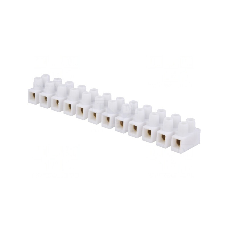 Regletă de conexiuni terminal albă 10mm2 400V 57A | Electronic-mag.ro | Componente Electronice