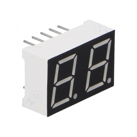 Afişaj LED 7 Segmente 10mm 2 Digiti Albastru | Electronic-mag.ro | Componente Electronice