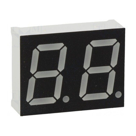 Afișaj LED 7 Segmente 14,2mm Albastru 2 Digits | Electronic-mag.ro | Componente Electronice