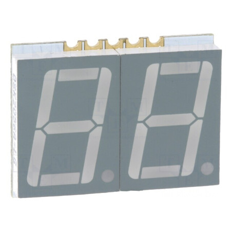 Afișaj LED 7 Segmente 14,22mm 2 Digiti Verde | Electronic-mag.ro | Componente Electronice