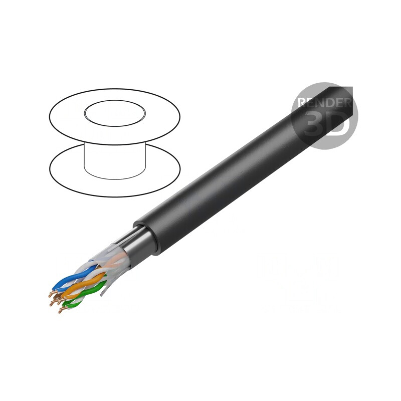 Cablu F/UTP Cat5e 305m Negru | Electronic-mag.ro | Componente Electronice