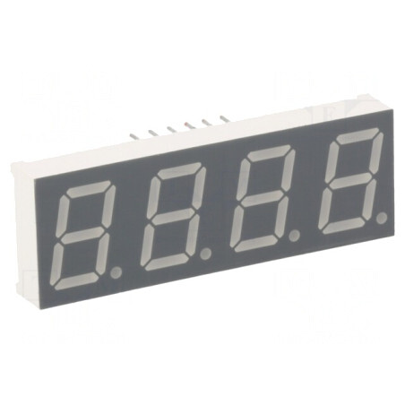 Afișaj LED 7 Segmente 13.2mm 4 Digits Roșu Catod | Electronic-mag.ro | Componente Electronice