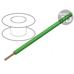 Cablu FlexiVolt-E Cu PVC Verde 1x0,5mm2 500V | Electronic-mag.ro | Componente Electronice
