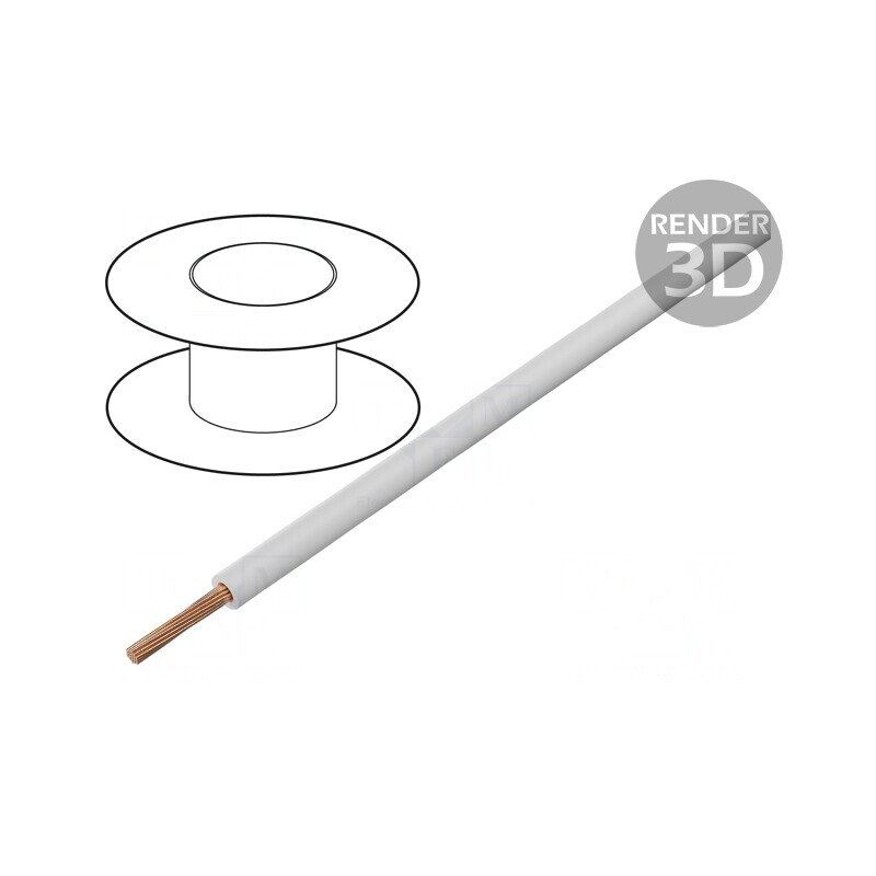 Cablu FlexiVolt-E 1x0,5mm2 Alb 500V | Electronic-mag.ro | Componente Electronice