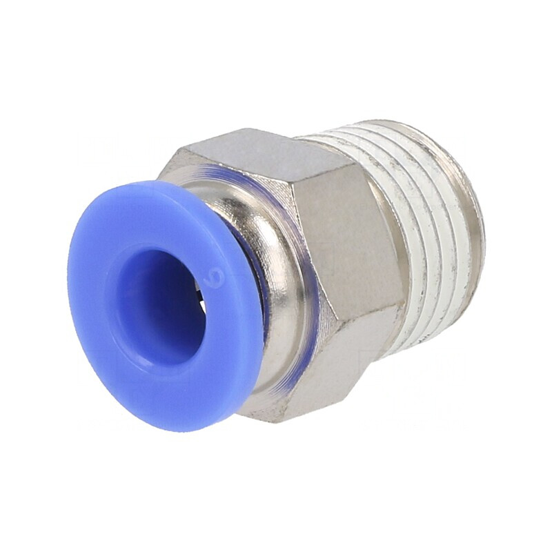 Racord Push-in Alamă Nichelată BLUELINE 15bar | Electronic-mag.ro | Componente Electronice
