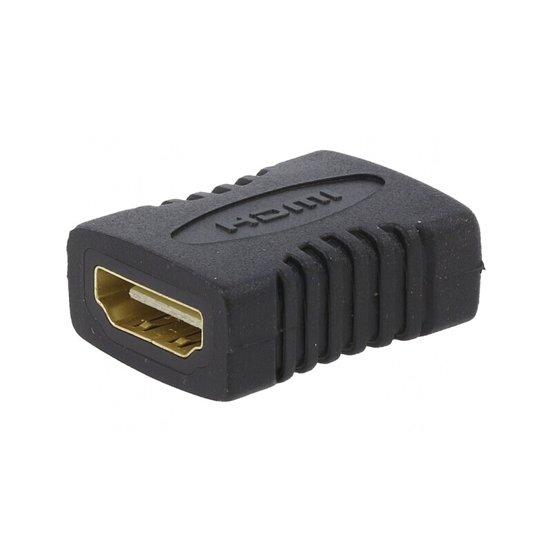 Adaptor HDMI Negru Dual Soclu | Electronic-mag.ro | Componente Electronice