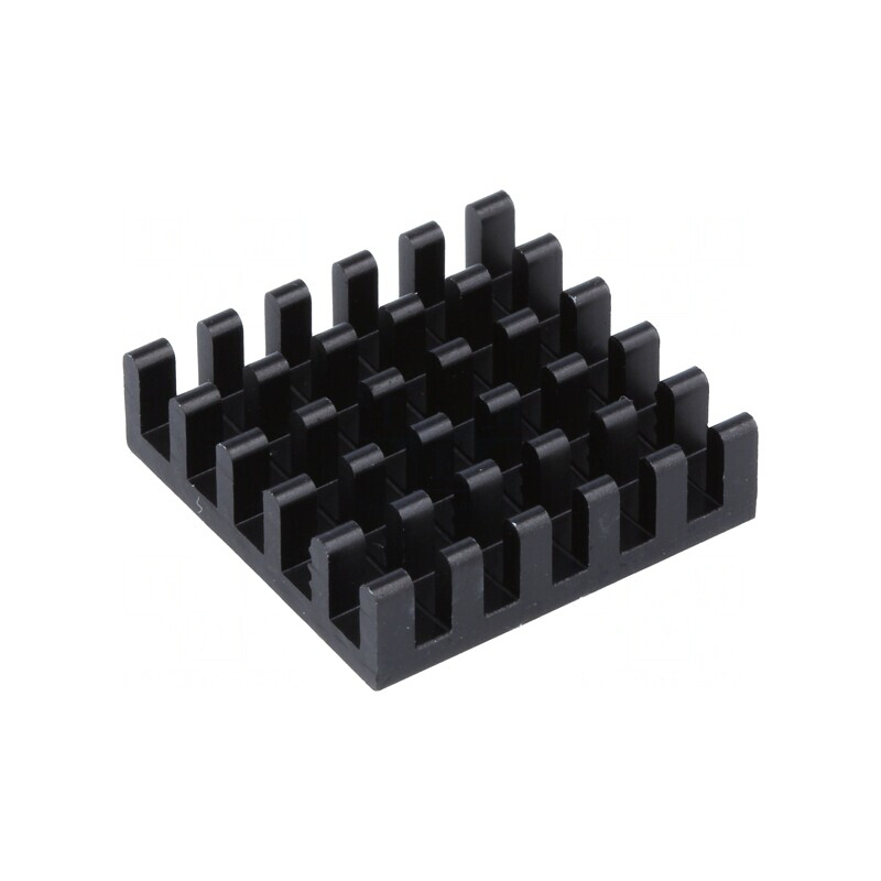 Radiator Aluminiu Negru 21x21x6mm | Electronic-mag.ro | Componente Electronice