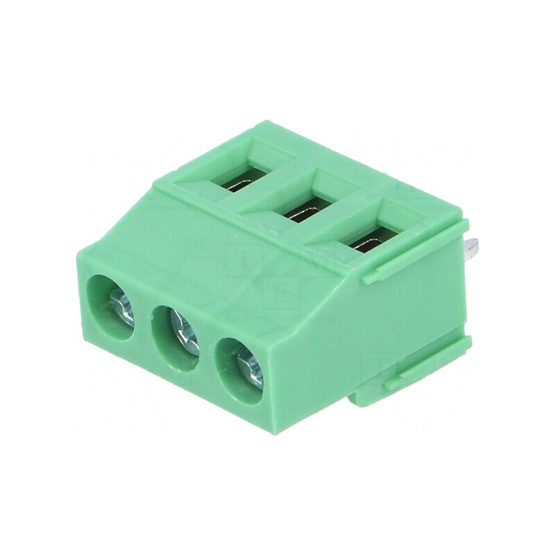 Regletă de conexiuni PCB 90° 3 piste 5,08mm 16A | Electronic-mag.ro | Componente Electronice