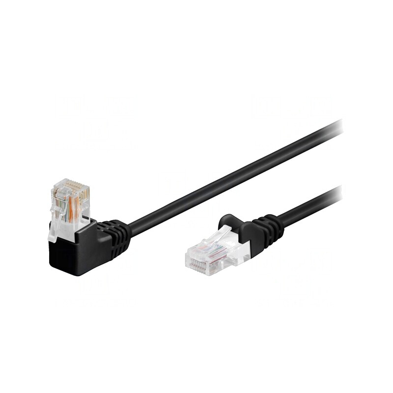 Patch cord UTP Cat5e 0.5m Negru | Electronic-mag.ro | Componente Electronice