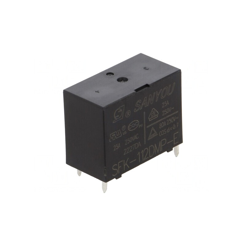 Releu electromagnetic SPST-NO 12VDC 25A SFK | Electronic-mag.ro | Componente Electronice