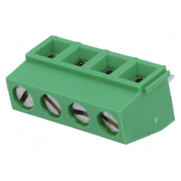 Regletă Conexiuni PCB 90° 4 Piste 5mm 13,5A | Electronic-mag.ro | Componente Electronice