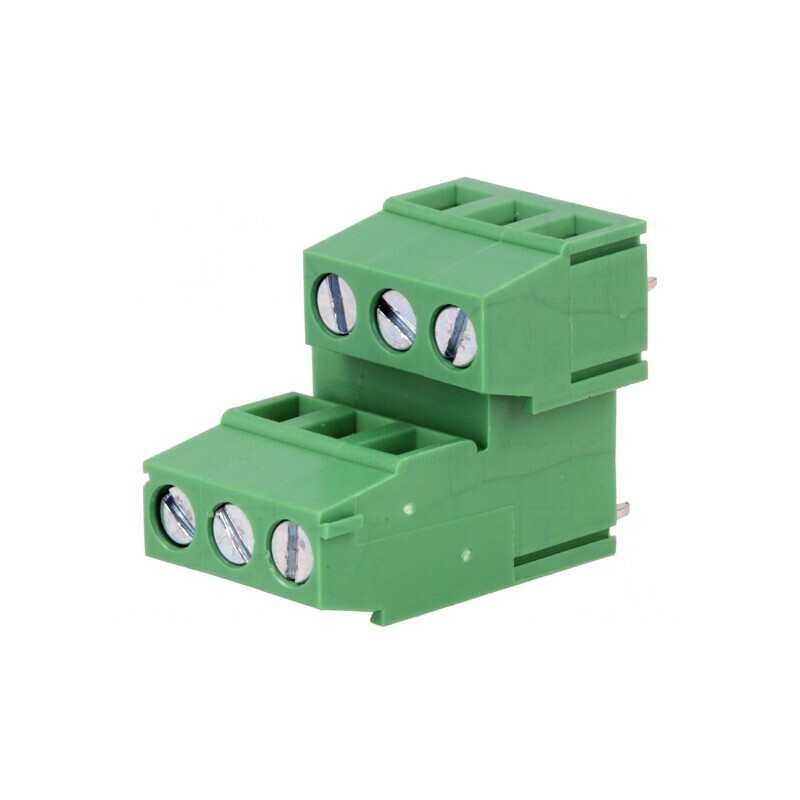 Regletă de Conexiuni PCB 90° 5,08mm 6 Piste 10A | Electronic-mag.ro | Componente Electronice