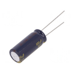 Condensator electrolitic low ESR 680uF 50V THT | Electronic-mag.ro | Componente Electronice
