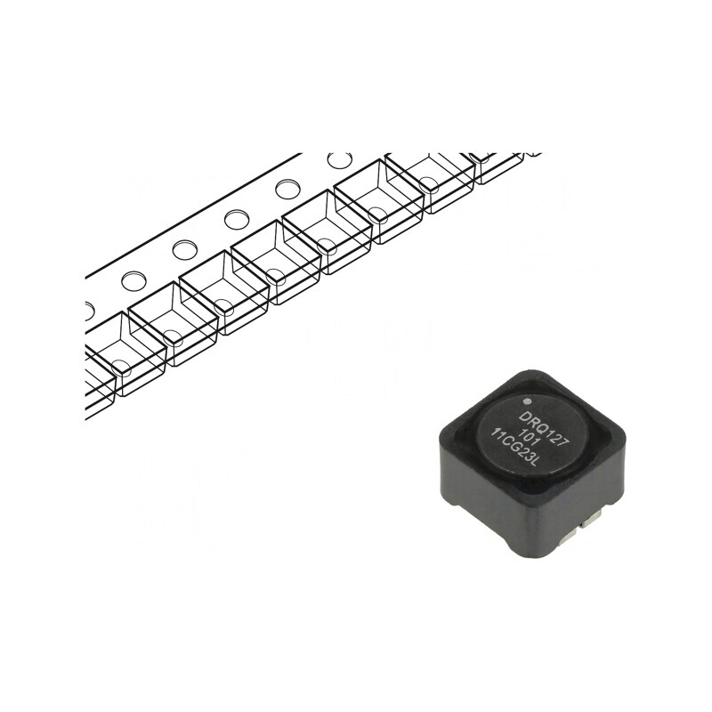 Inductor SMD 100uH 1.96A 163mΩ ±20% | Electronic-mag.ro | Componente Electronice