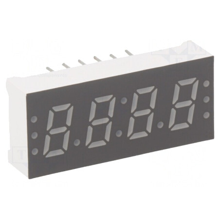 Afișaj LED 7 Segmente 7,6mm Roșu 4 Digits | Electronic-mag.ro | Componente Electronice