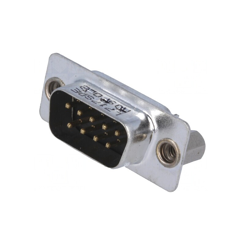 Conector D-Sub 9 pini tată THT alamă cu șuruburi | Electronic-mag.ro | Componente Electronice