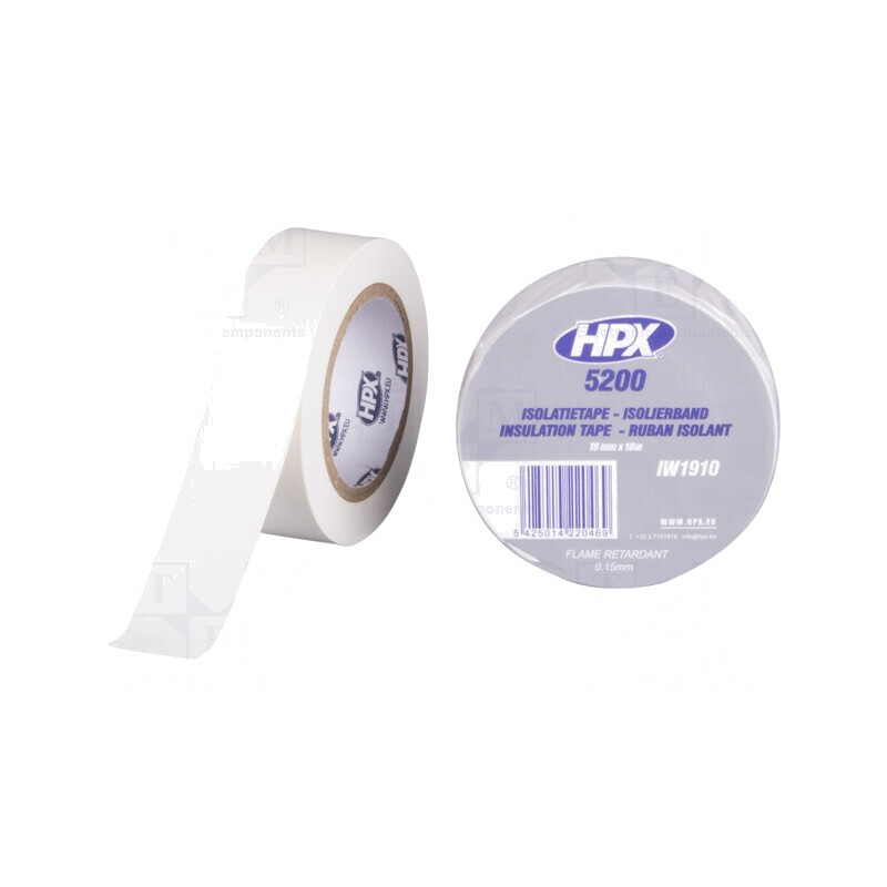 Bandă Electroizolantă Albă 19mm x 10m | Electronic-mag.ro | Componente Electronice